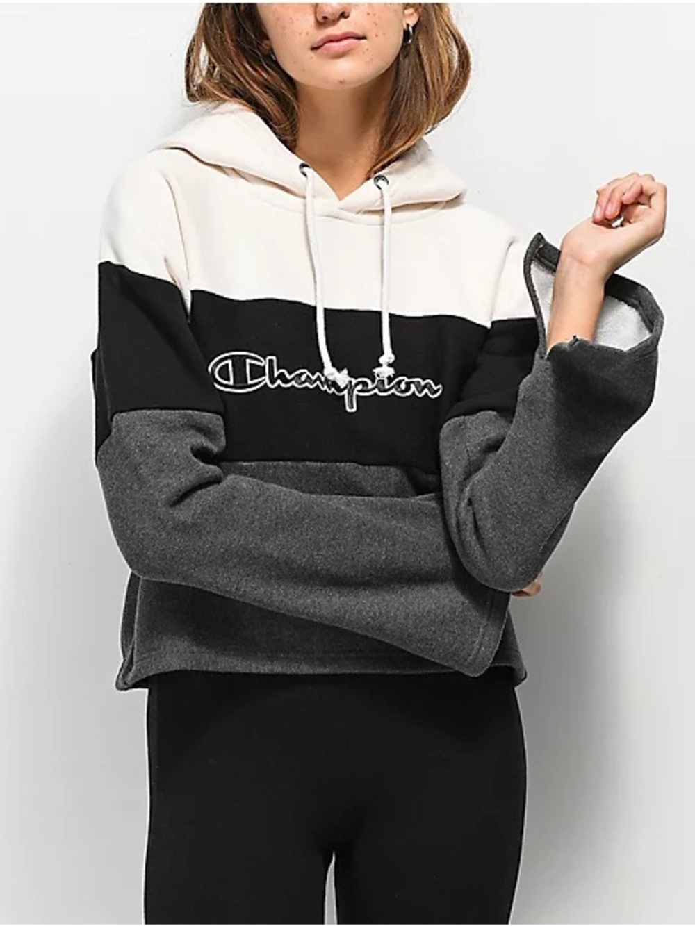 Champion Reverse Weave Blocked Colorblock Hoodie - XL